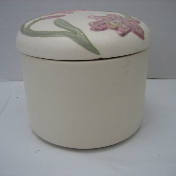 VOHANN 80's Floral Pottery Trinket Box - Picture 3 of 8